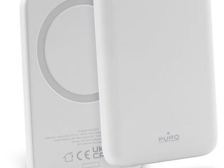 Powerbank com MagSafe Puro Slim PowerMag 4000mAh - Branco For Sale