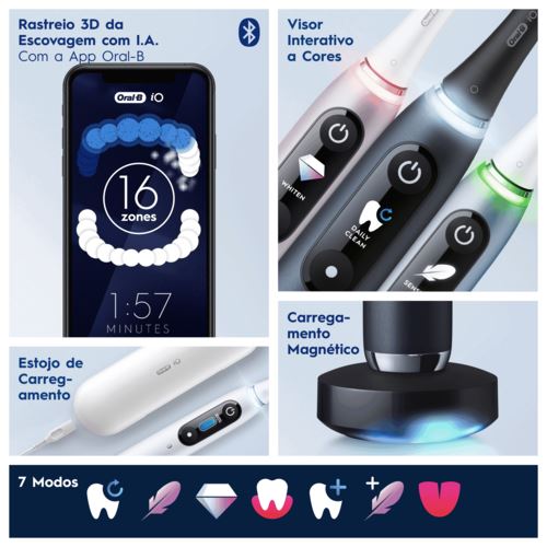 Escova de Dentes Elétrica Oral-B iO 9S - Branco Hot on Sale