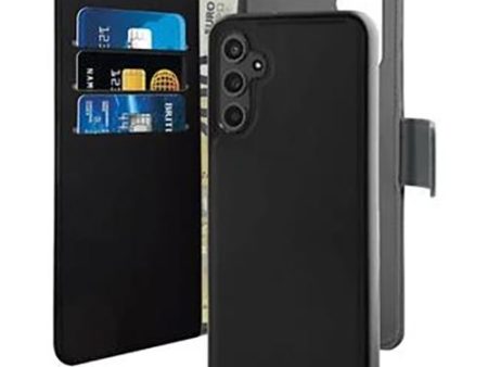 Capa Destacável Wallet em Ecopele Puro para Samsung Galaxy A15 - Preta Hot on Sale