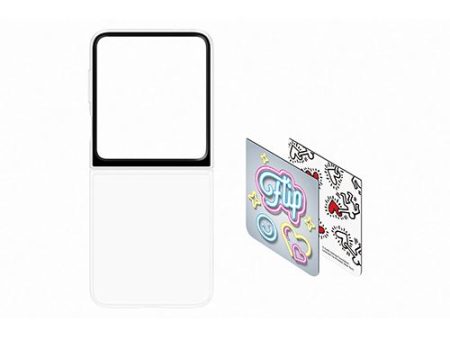 Capa Wallpaper Inteligente para Samsung Z Flip6 - Cartão Keith Harig - Branco Supply