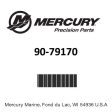 Mercury - Catalog-parts - 90-79170 For Sale