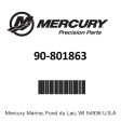 Mercury - Catalog-parts - 90-801863 For Cheap